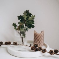 simple natural home decoration. scandinavian style. christmas and winter decoration - home decoration stock pictures, royalty-free photos & images
