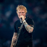 Singer Ed Sheeran during his concert at the Riyadh Air Metropolitano on May 30 in Madrid, Spain. Ed Sheeran has sold out his two concerts in Madrid,...