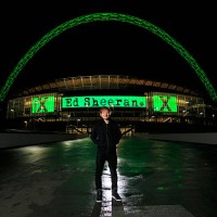 Singer Ed Sheeran poses before announcing his huge headlining show for Friday 10 July 2015 as part of his 'X' world tour at Wembley Stadium, on...
