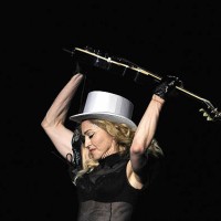 Singer Madonna performs during her