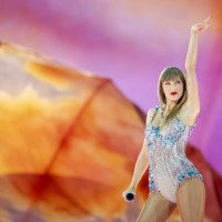 Singer Taylor Swift performs during her concert as part of The Eras Tour at the Johan Cruijff ArenA in Amsterdam, on July 4, 2024. / Netherlands OUT