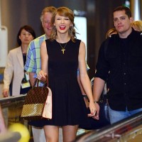 Singer Taylor Swift smiles as she arrived at Narita international airport in Narita, suburban Tokyo on May 3, 2015. Swift will have a concert in...
