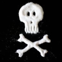 skull and crossbones made of sugar or salt - junk food stock pictures, royalty-free photos & images