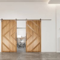 sliding wooden door - home decoration stockfoto's en -beelden