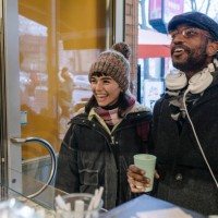 smiling students ordering pizza on lunchbreak - junk food stock pictures, royalty-free photos & images