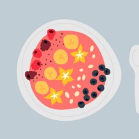 smoothie bowl illustration - food stock illustrations