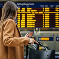 solo traveler at departures - travel stock pictures, royalty-free photos & images