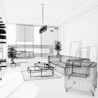 soporte 3d interiores modernos. cianotipo. render imagen. arquitectura abstract. - home decoration fotografías e imágenes de stock