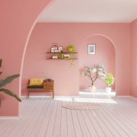 spanish villa in retro-style pink - home decoration stock pictures, royalty-free photos & images