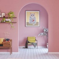 spanish villa with portrait of cat - home decoration stock pictures, royalty-free photos & images