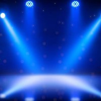 spot lights flares on table or concert stage - concert stock pictures, royalty-free photos & images