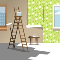 spring renovation - home decoration stock illustrations