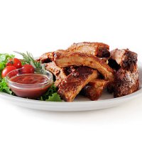 stack of pork ribs - food stock pictures, royalty-free photos & images