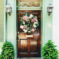 stained wood door with green trim - home decoration stock pictures, royalty-free photos & images