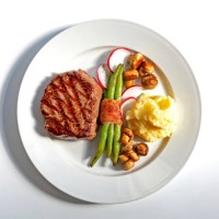 steak on white background - food stock pictures, royalty-free photos & images