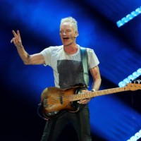 Sting performs at Allegiant Stadium on November 09, 2024 in Las Vegas, Nevada.