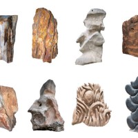 stone samples collection for garden decorate - garden decoration stock pictures, royalty-free photos & images