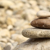 stones in balance - garden decoration stock pictures, royalty-free photos & images
