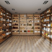 storage room with organised pantry items, non perishable food staples, preserved foods, healthy eating, fruits and vegetables - food stock pictures, royalty-free photos & images