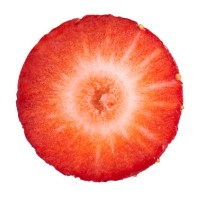 strawberry portion on white - food stockfoto's en -beelden