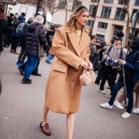 Street style at Paris RTW Fashion Week on March 5, 2024 in Paris, France.