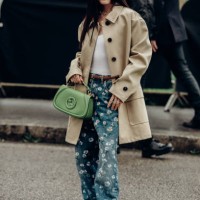 Streetstyle during London RTW Fall Fashion Week 2025 on February 25, 2025 in Milan, Italy.
