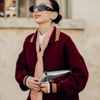 Streetstyle during Milan RTW Fall Fashion Week 2025 on February 27, 2025 in Milan, Italy.