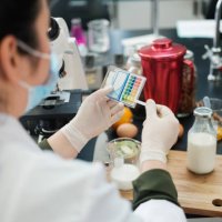 student with gloves examining foods - food stock pictures, royalty-free photos & images