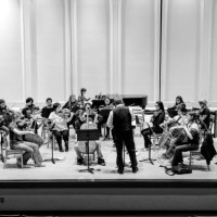 students playing in college orchestra - concert stock-fotos und bilder