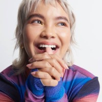 studio portrait of fashionable gen z woman - fashion stock pictures, royalty-free photos & images