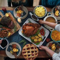 stuffed turkey for thanksgiving holidays with pumpkin, peas, pecan, berry pie, cheese variations and other ingredient - food stock pictures, royalty-free photos & images