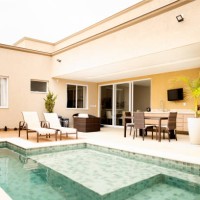 stylish outdoor patio area of a modern home - garden decoration stock pictures, royalty-free photos & images