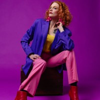 stylish woman wearing colorful clothes - fashion stock pictures, royalty-free photos & images
