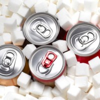 sugar rush fizzy drinks - junk food stockfoto's en -beelden