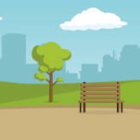 summer city park. summer landscape mountain forest road blue cloud sky. - home decoration stock illustrations