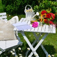 summer in the garden in a vintage look - garden decoration stock pictures, royalty-free photos & images