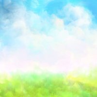 summer meadow, watercolor painting - garden decoration stock illustrations