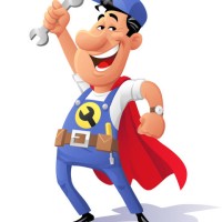 super-mechanic - home decoration stock illustrations