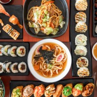sushi table. - junk food stock pictures, royalty-free photos & images