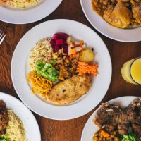 table full of food for family top view - food stock pictures, royalty-free photos & images