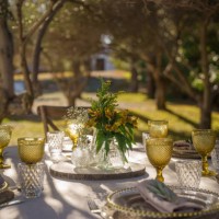 table ready for a picnic in the garden - garden decoration stock pictures, royalty-free photos & images