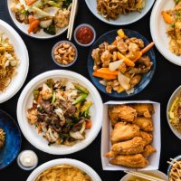 table top view of fried food. - junk food stock pictures, royalty-free photos & images