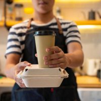 takeaway food and hot coffee. - junk food stock pictures, royalty-free photos & images