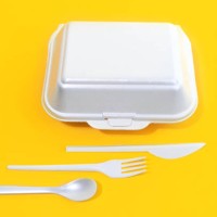 takeaway packaged food. food delivery box concept on trendy illuminating yellow background. - junk food stock pictures, royalty-free photos & images