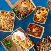 takeout food background. - food fotografías e imágenes de stock