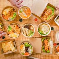 takeout food ready to eat. - junk food stock pictures, royalty-free photos & images