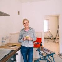 taking a break from the renovating - home decoration stock pictures, royalty-free photos & images