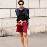 Tamu Mcpherson wears all Miu Miu outside the Miu Miu show during the Womenswear Fall/Winter 2024/2025 as part of Paris Fashion Week on March 05, 2024...