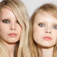Tara Halliwell and Evie Harris pose backstage at the N21 fashion show during the Milan Fashion Week Womenswear Fall/Winter 2023/2024 on February 22,...
