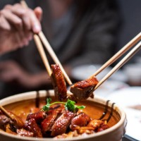 tasting hong kong cuisine - food stock pictures, royalty-free photos & images